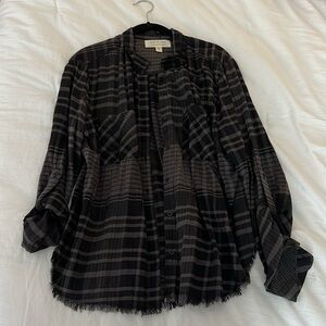 cloth & stone Black Flannel Button Down